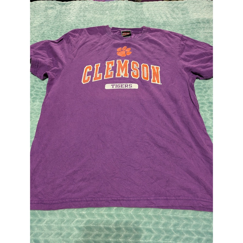 Genuine Stuff Clemson Tigers T-Shirt Purple‎ Mens Medium NCAA College Fan Tee